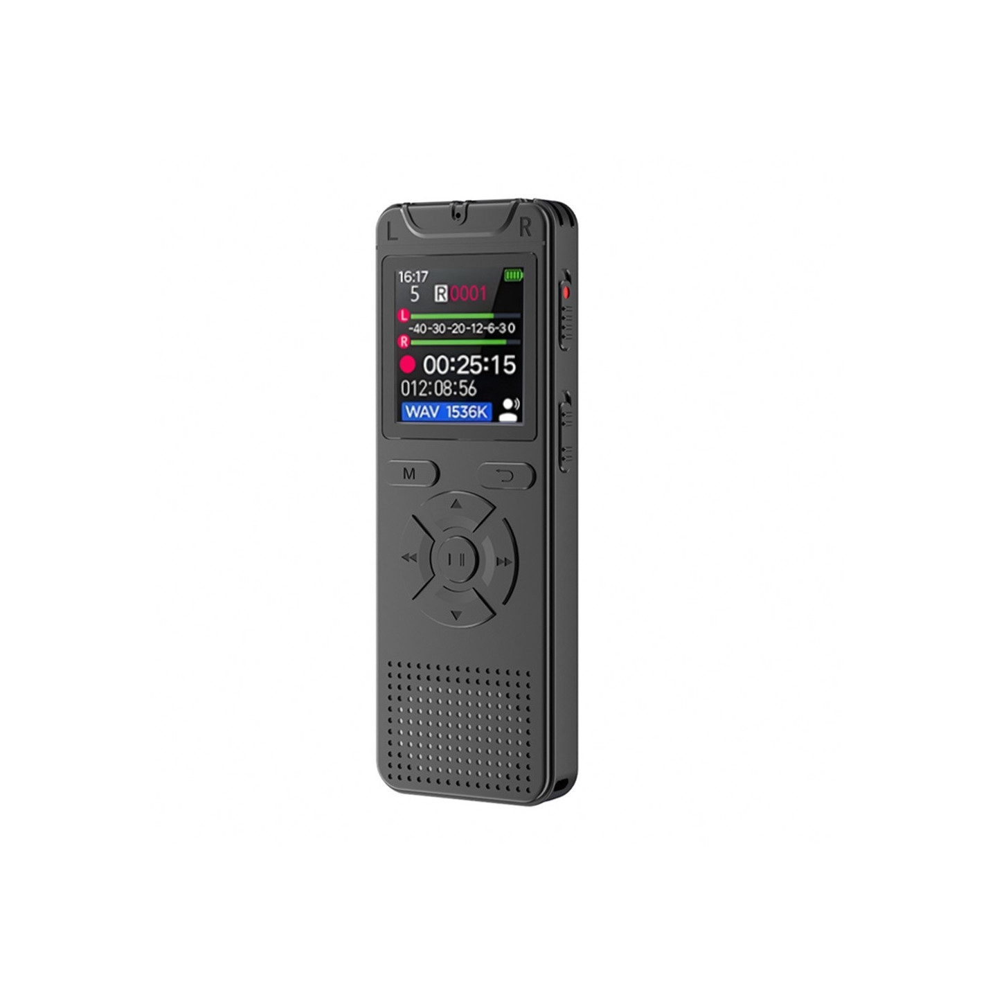 MP3 Player / Digital Voice Recorder, 8 GB Memory, Noise Reduction, 1.44" Screen