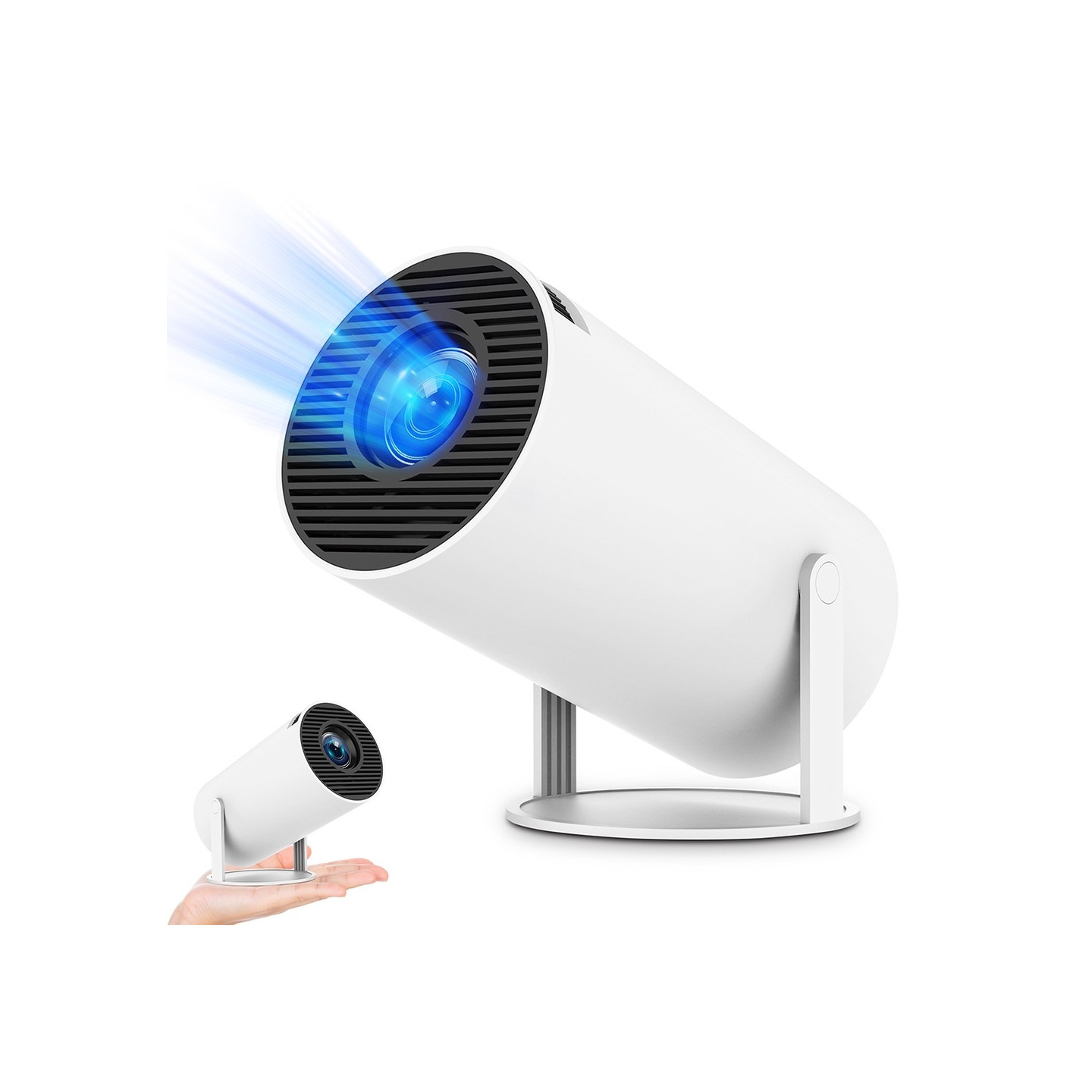 Pro Projector WiFi 6 Bluetooth Android 11.0 720P Home Cinema 180-Degree Rotation