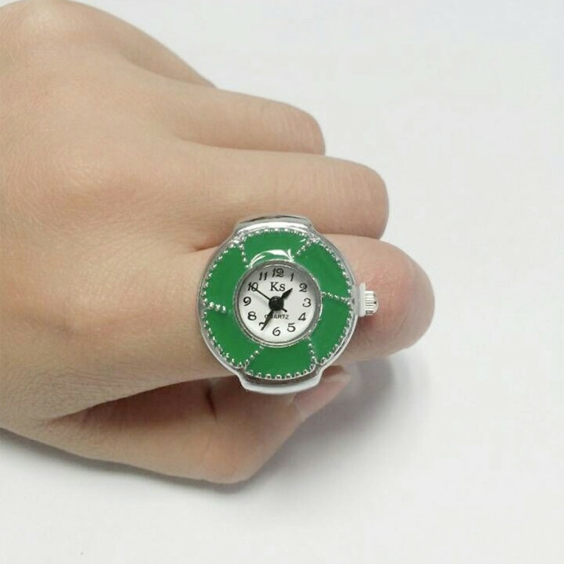 Mini KS Quartz Finger Watch with Adjustable Metal Band – 