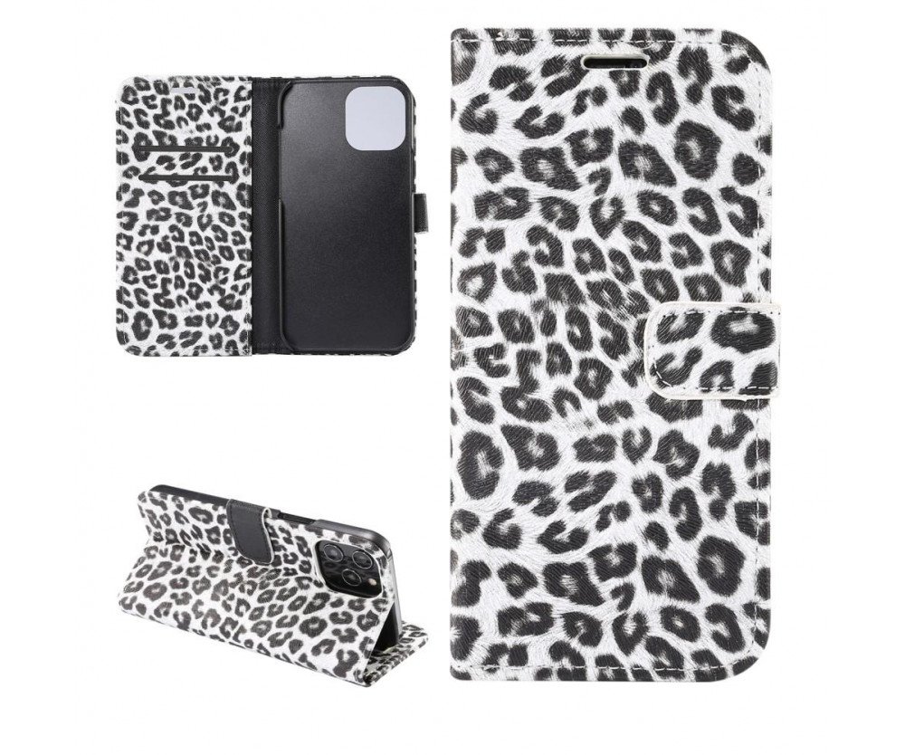 iPhone 12 / 12 Pro Plånboksfodral Fodral Leopard - Vit