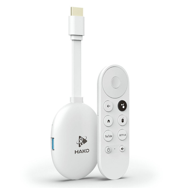 Android TV 14.0 TV-stick (2+16 GB) – Quad-core, 4K, WiFi 6, Bluetooth 5.4 og fjernbetjening