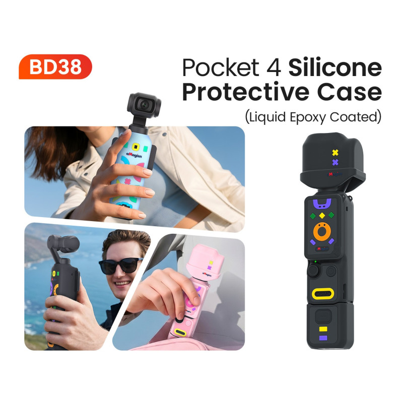 Silikondeksel til DJI Osmo Pocket 4 – støtsikkert og ripebestandig beskyttelsesdeksel