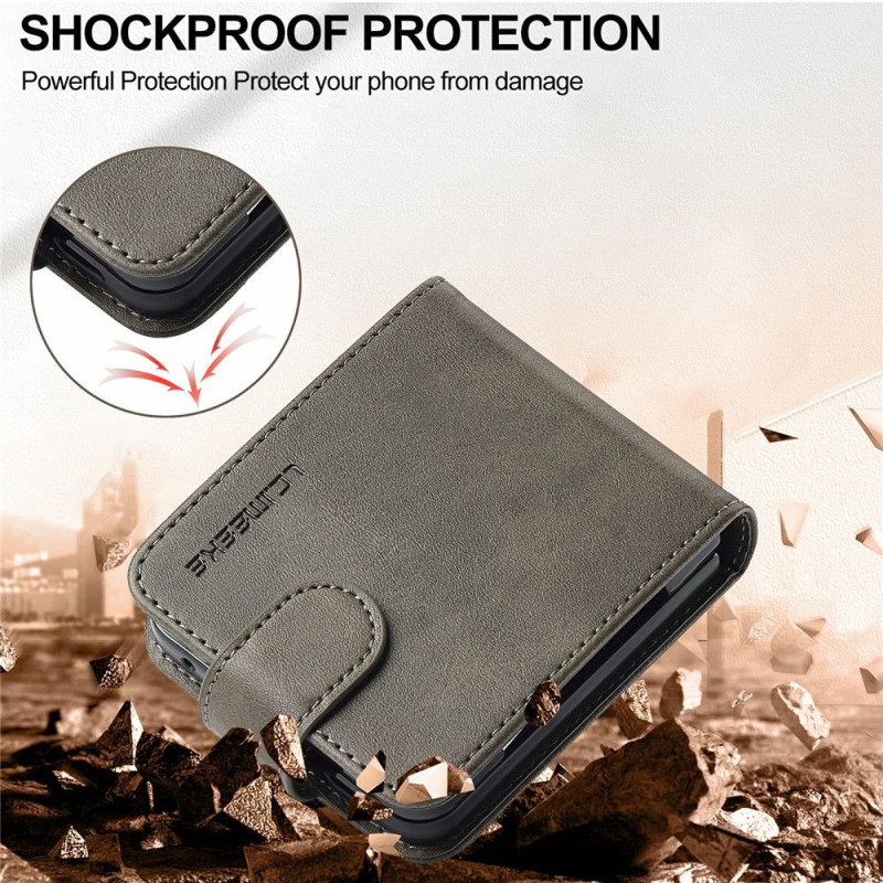 LC.IMEEKE Telefoncover med kalveskindstekstur til Samsung Galaxy Z Flip8