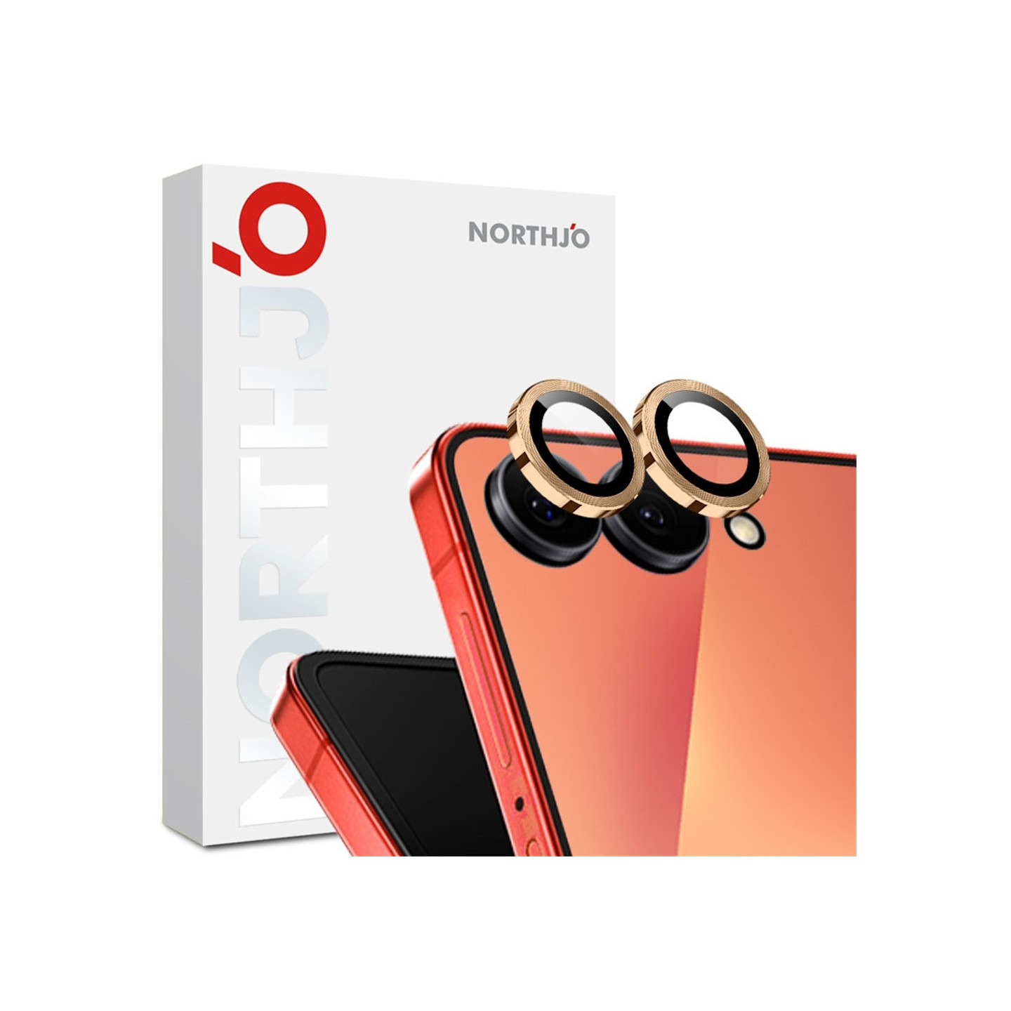 NORTHJO 1 sett Kameralinsebeskytter for Samsung Galaxy Z Flip8