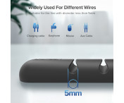 2st 4 spår Självhäftande Kabelhantering Organisera dina kablar Sladdhållare