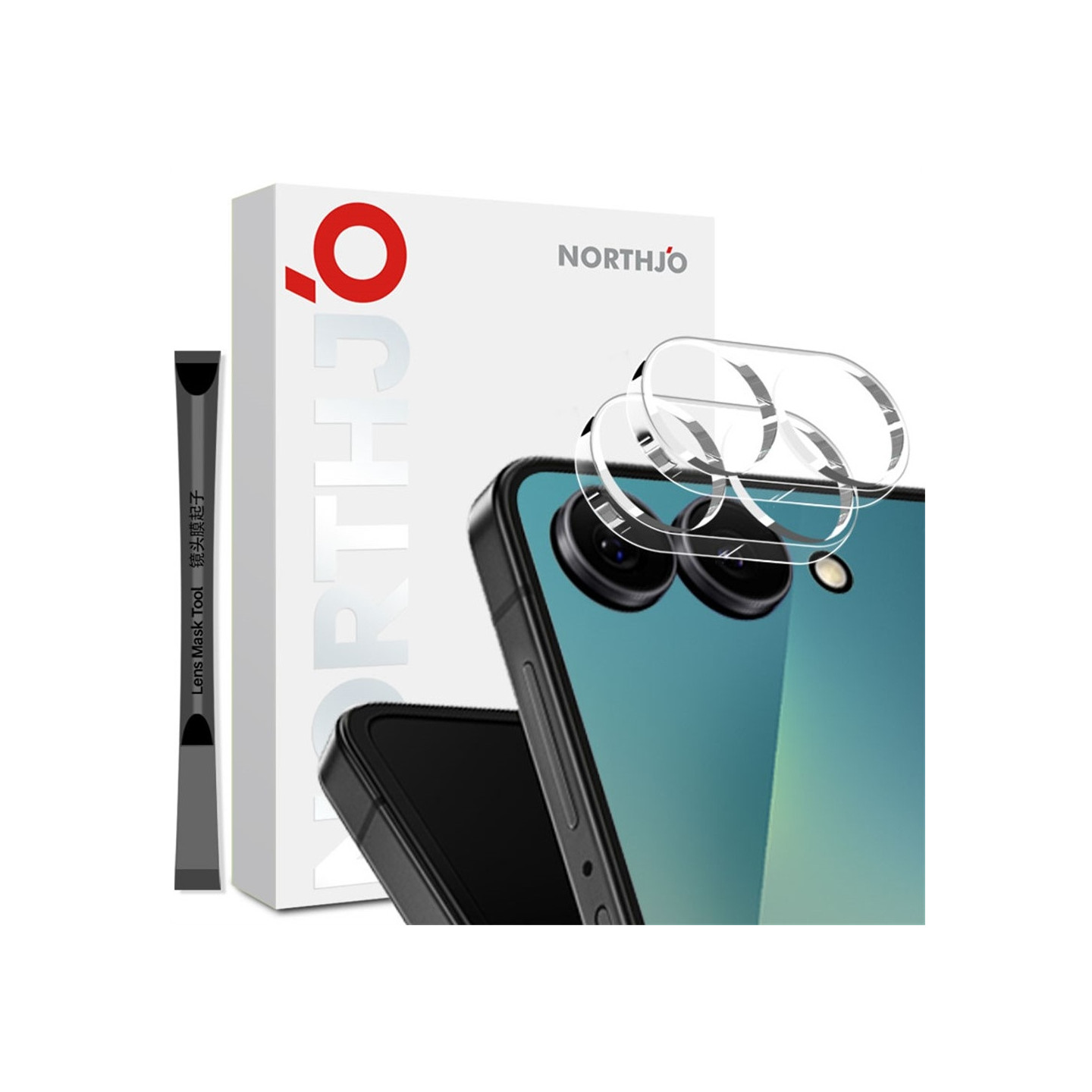 NORTHJO 2 stk Kameralinsebeskytter for Samsung Galaxy Z Flip8