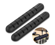 2st 7 spår Självhäftande Kabelhantering Organisera dina kablar Sladdhållare