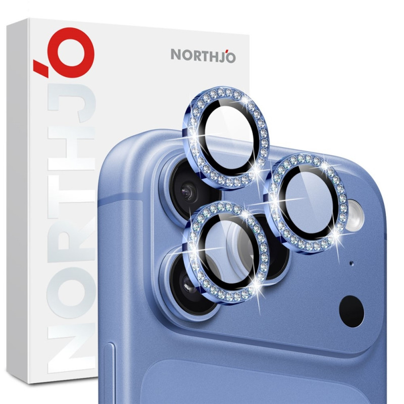 NORTHJO Kameralinsebeskytter med rhinestone ring til iPhone 18 Pro / 18 Pro Max
