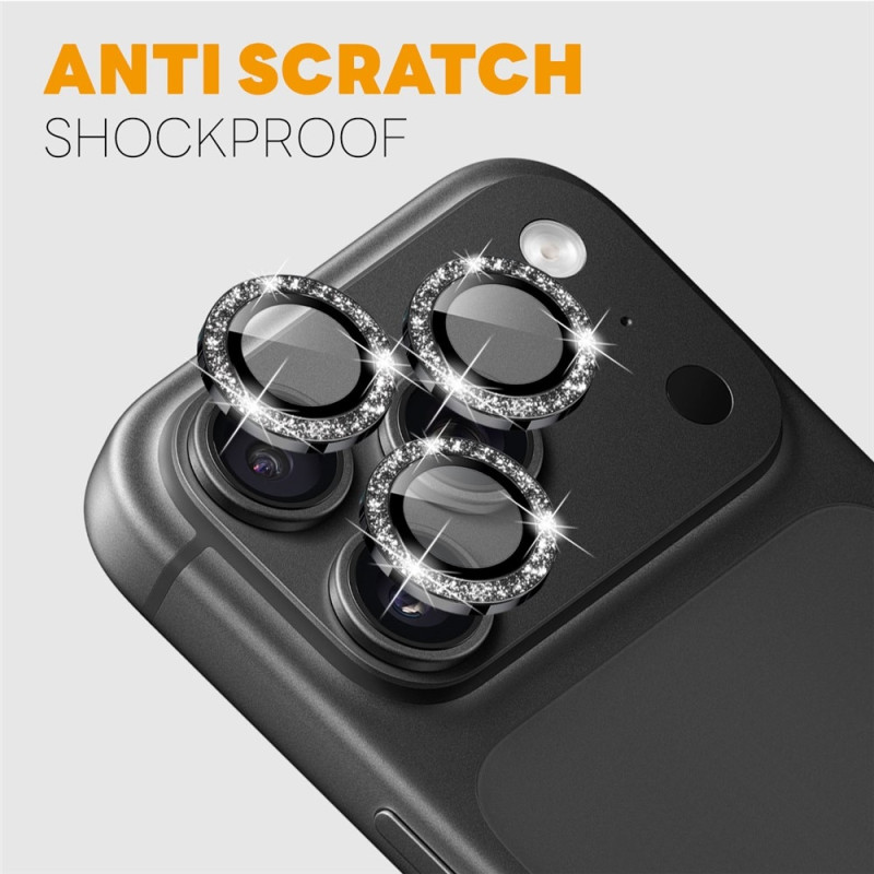 NORTHJO Glitrende kameralinsebeskytter til iPhone 18 Pro / 18 Pro Max