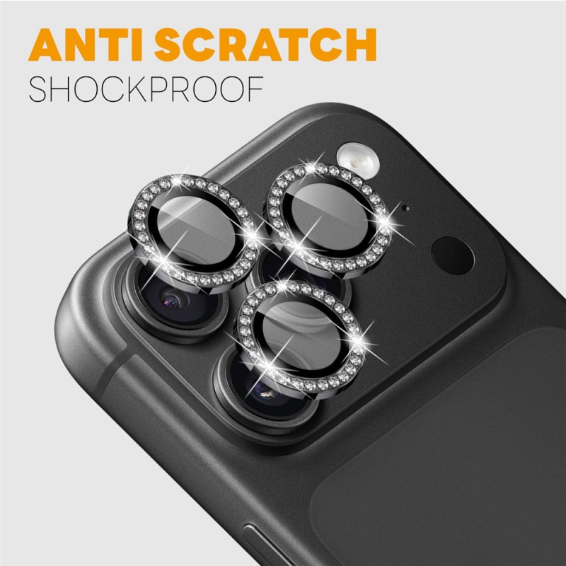 NORTHJO Rhinestone Ring Camera Lens Protector for iPhone 18 Pro / 18 Pro Max