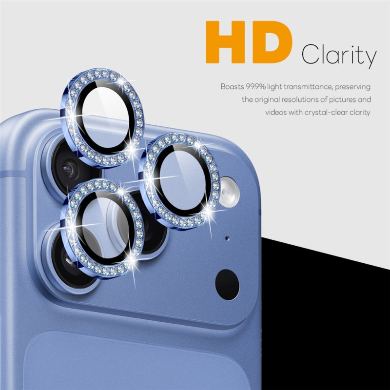 NORTHJO Kameralinsebeskytter med rhinestone ring til iPhone 18 Pro / 18 Pro Max