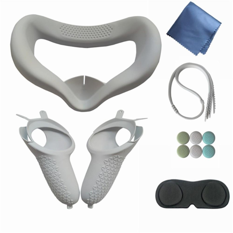 Oculus Quest 2 Face Mask Controller Grip Accessories Sweatproof Cushion