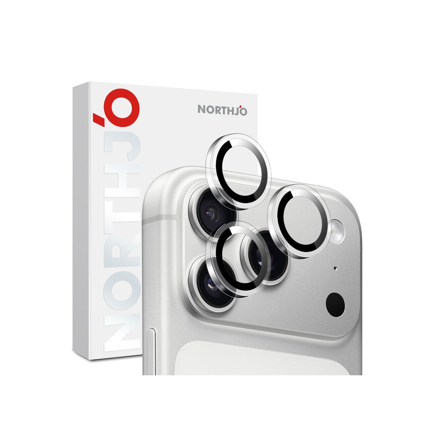 NORTHJO Kameralinsebeskytter med metallring til iPhone 18 Pro / 18 Pro Max