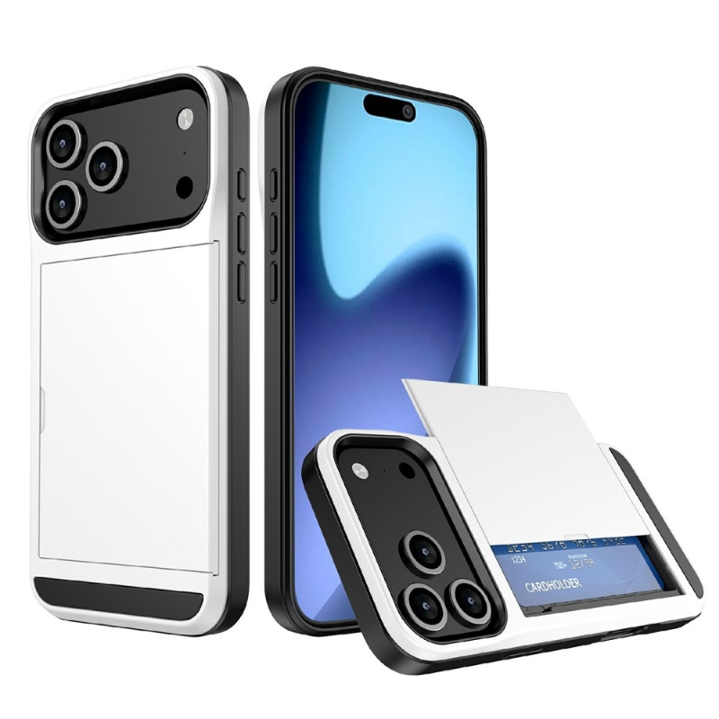 Telefondeksel med skyvbar kortholder til iPhone 18 Pro / 17 Pro