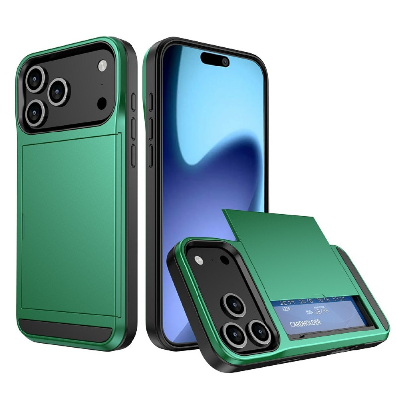 Telefondeksel med skyvbar kortholder til iPhone 18 Pro / 17 Pro