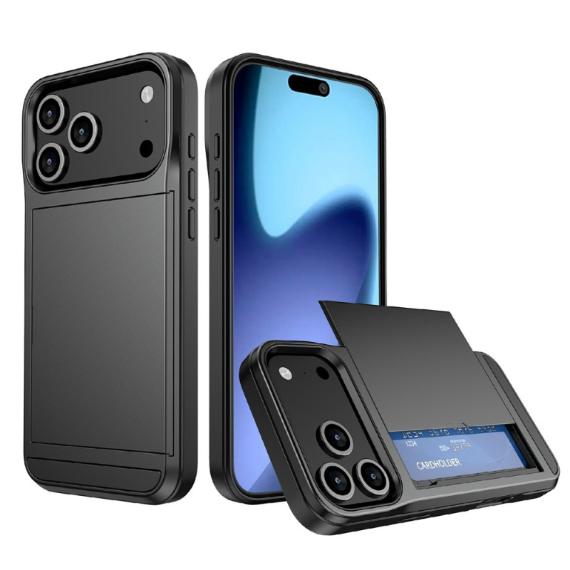Telefondeksel med skyvbar kortholder til iPhone 18 Pro / 17 Pro