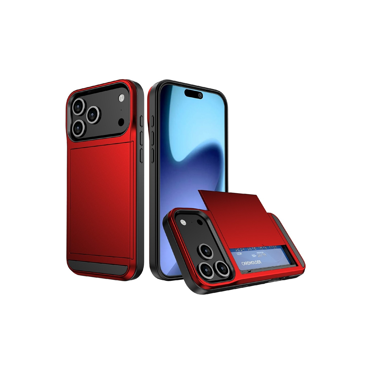 Phone Case with Sliding Card Holder for iPhone 18 Pro / 17 Pro