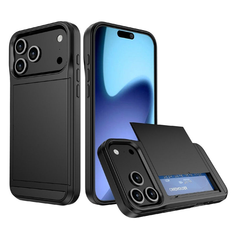 Telefondeksel med skyvbar kortholder til iPhone 18 Pro / 17 Pro