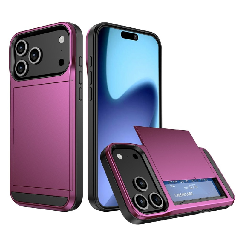 Telefondeksel med skyvbar kortholder til iPhone 18 Pro / 17 Pro