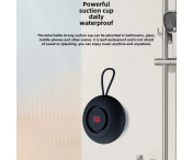 Badrum Vattentät sugkopp Bluetooth Högtalare Trådlös Stödjer minneskort - Grå