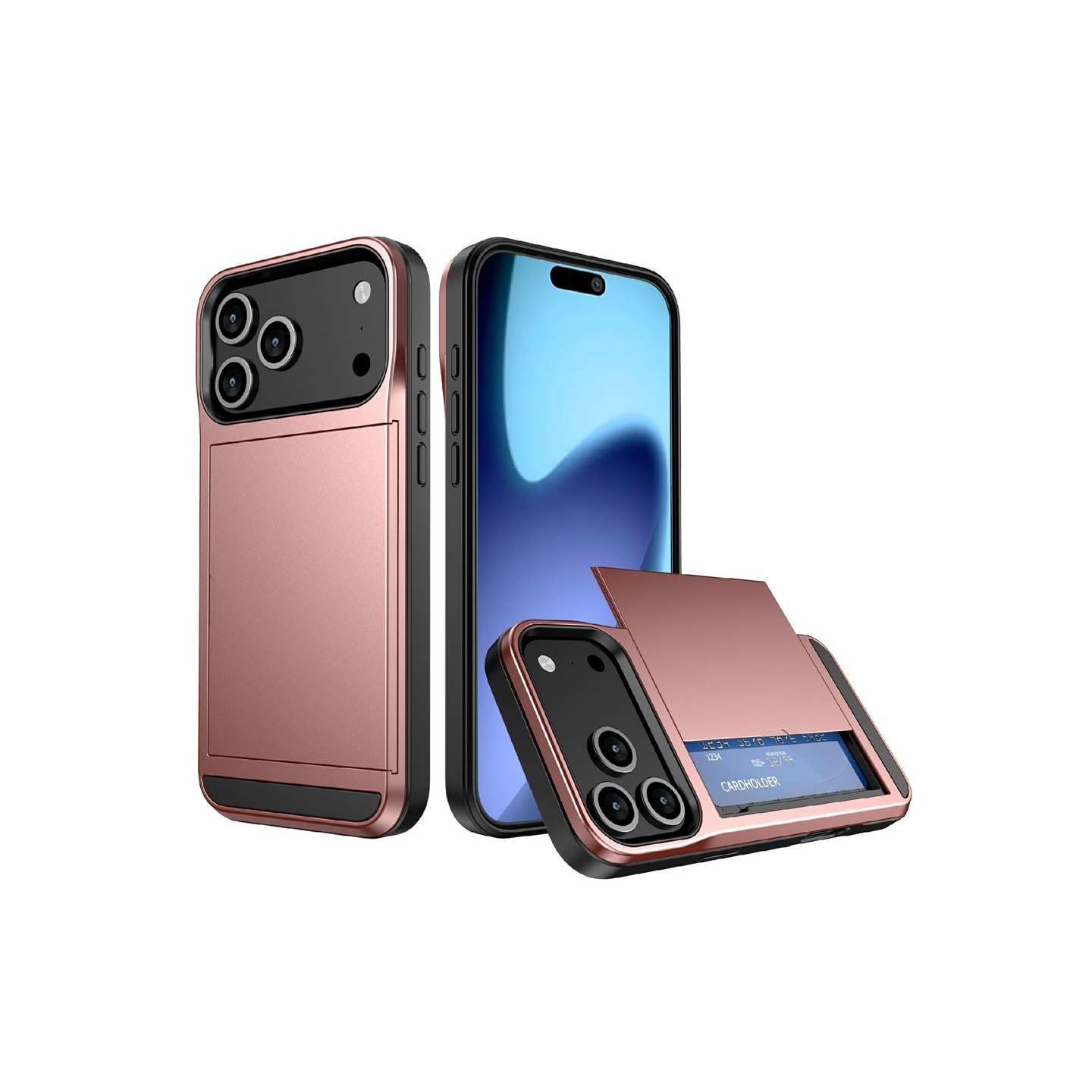 Phone Case with Sliding Card Holder for iPhone 18 Pro / 17 Pro