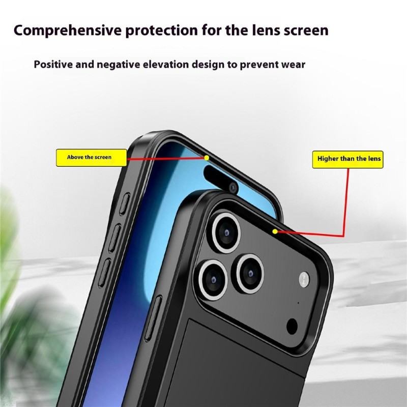 Telefondeksel med skyvbar kortholder til iPhone 18 Pro / 17 Pro