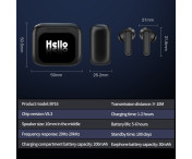 Översättare 150 språk Translation Smart Voice Bluetooth In Ear-hörlurar - Svart