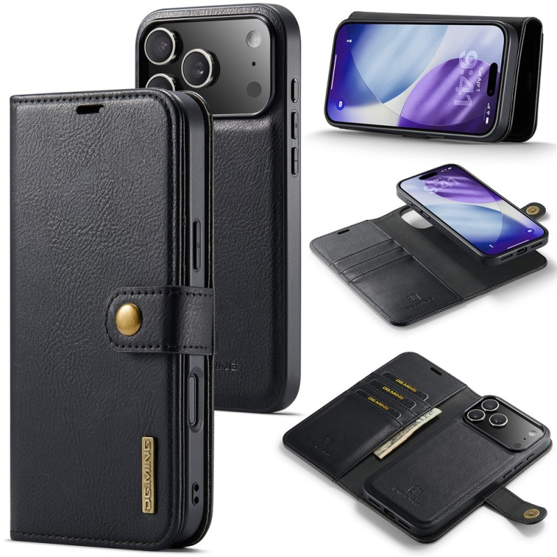 DG.MING Detachable Split Phone Wallet Case for iPhone 18 Pro / 17 Pro