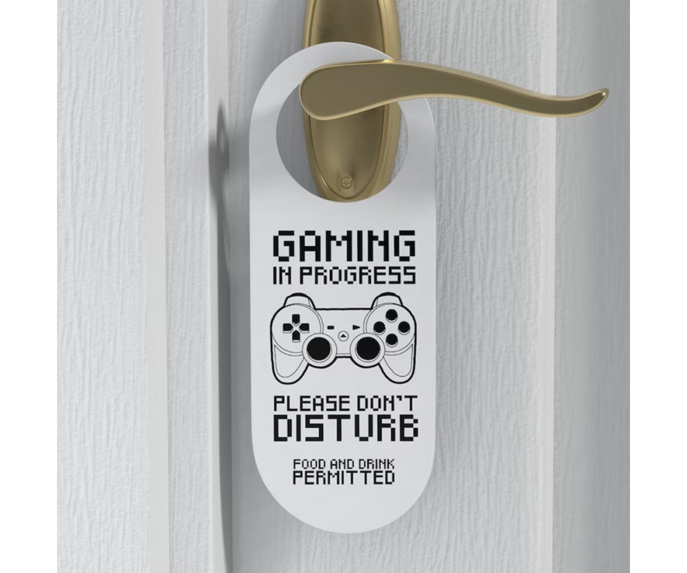 Gaming Gamer Vänligen Stör ej Skylt Dörren Sovrum Spelrum