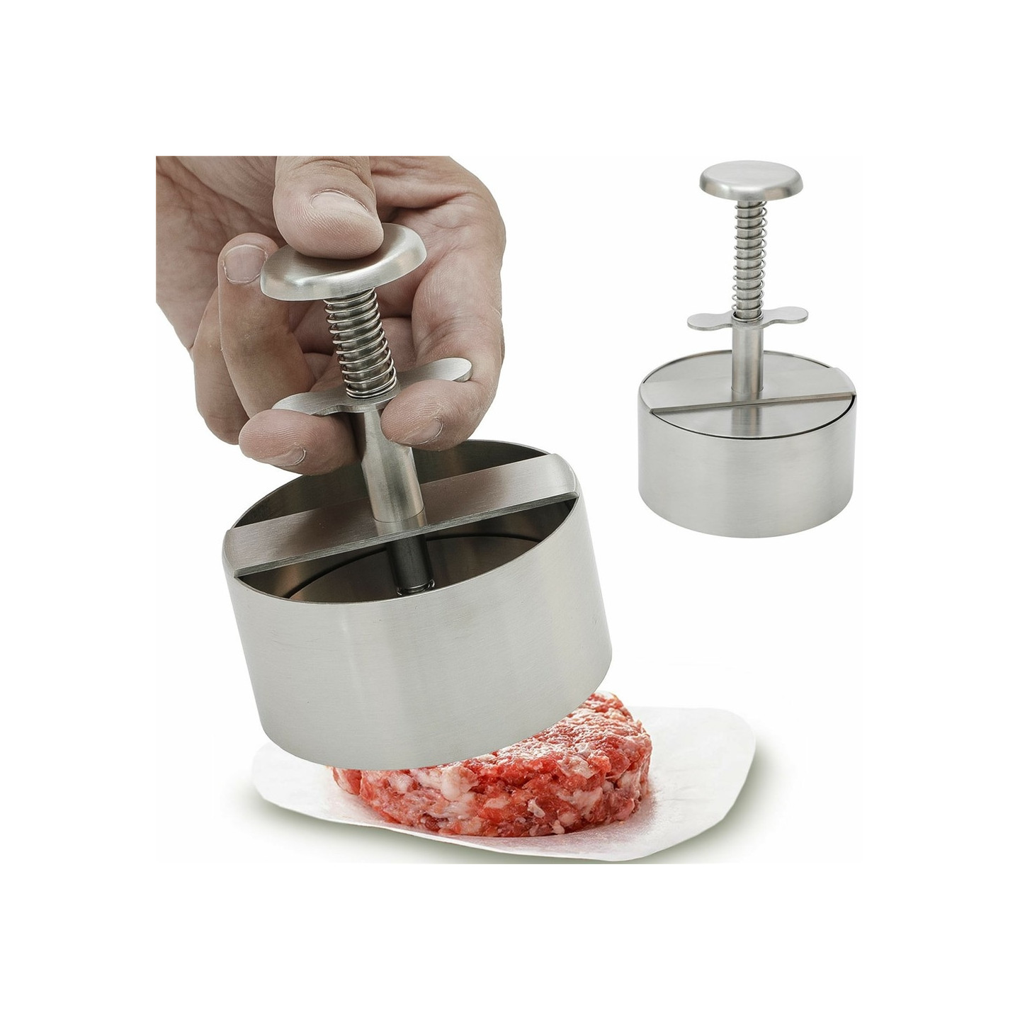 Hamburger Press 11,4 cm Stainless Steel with Spring and Detachable Parts