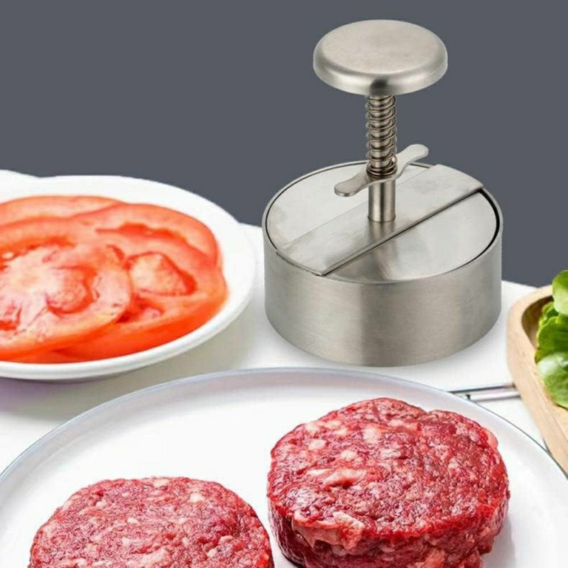 Hamburger Press 11,4 cm Stainless Steel with Spring and Detachable Parts