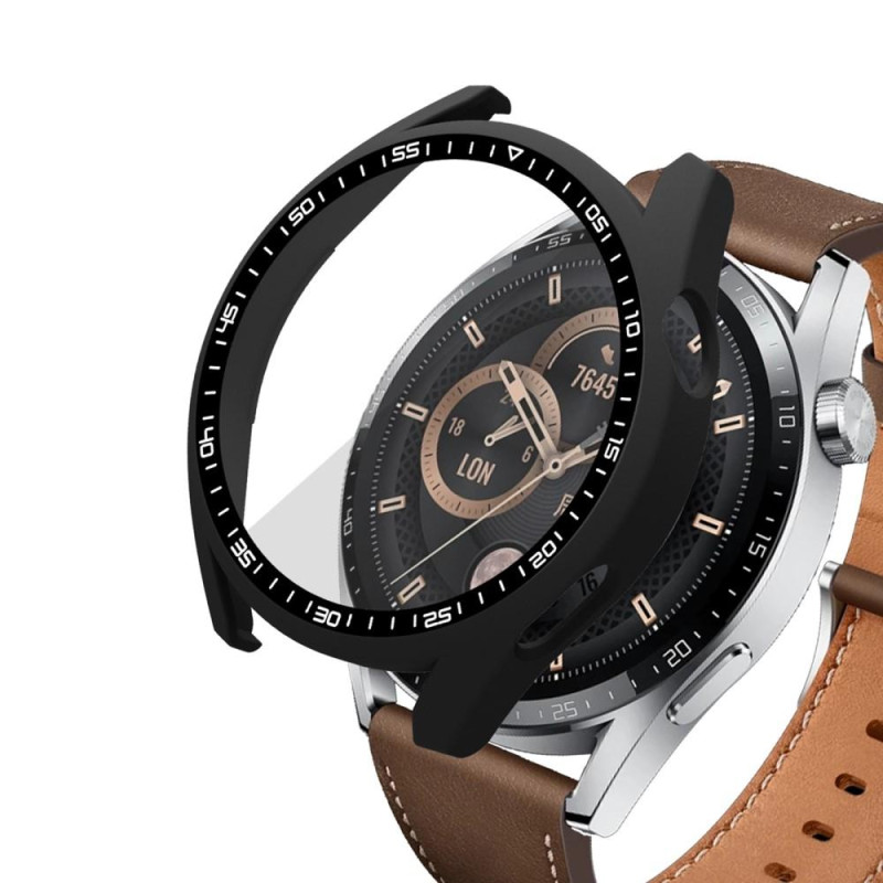 Huawei Watch GT 3 46mm kellon kotelon kehys karkaistulla lasilla musta