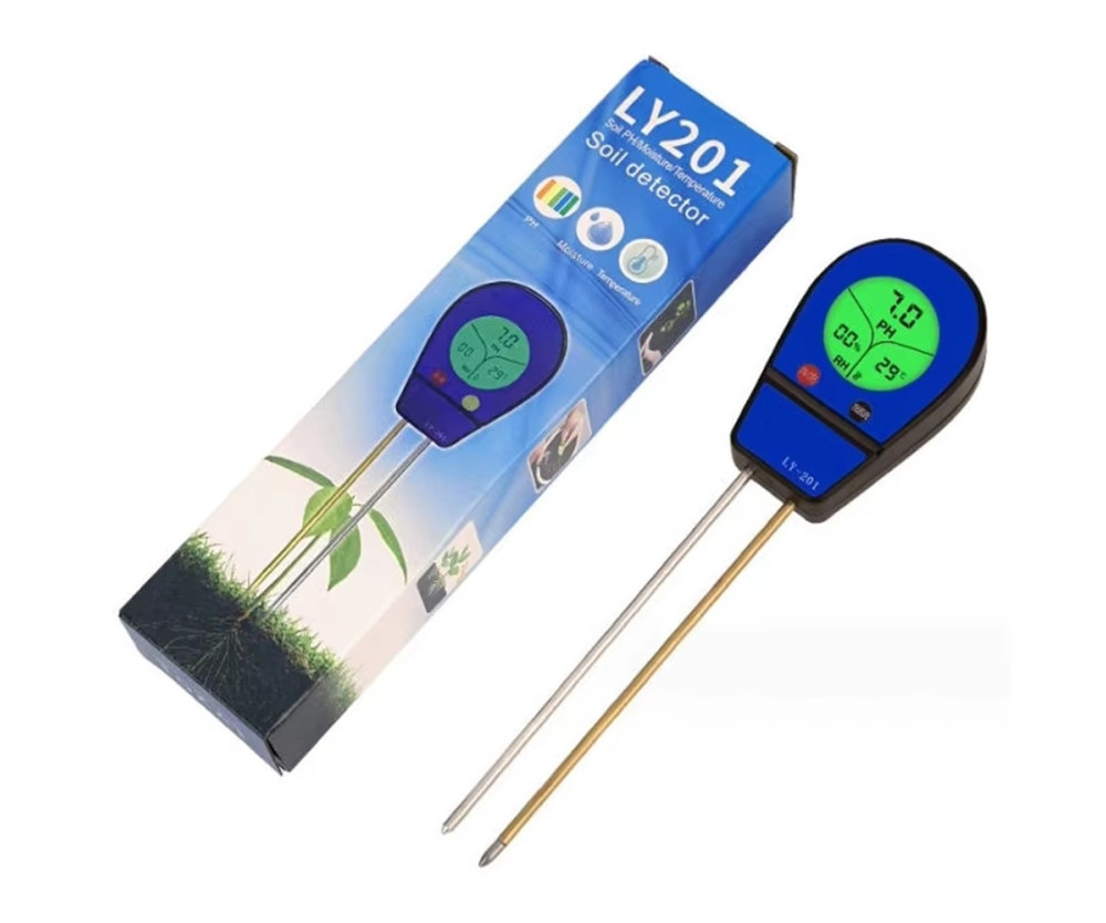 Digital Soil Tester 3i1 Temperatur Fuktighet PH Meter Surhetsanalysator