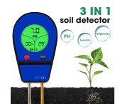 Digital Soil Tester 3i1 Temperatur Fuktighet PH Meter Surhetsanalysator