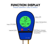 Digital Soil Tester 3i1 Temperatur Fuktighet PH Meter Surhetsanalysator