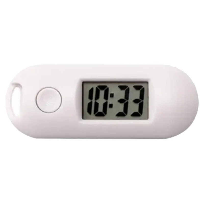 Student Luminous Keychain Hanging Clock Digital Electronic - White