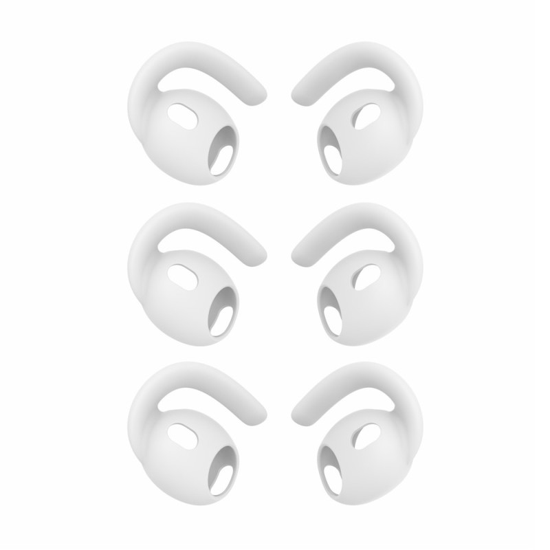 Skridsikre ørepropper i silikone til AirPods Pro 3 – Hvide