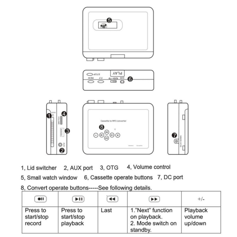 EZCAP231 Cassette Tape to MP3 Converter