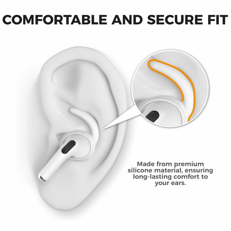 Sklisikre ørepropper i silikon til AirPods Pro 3 – Svart