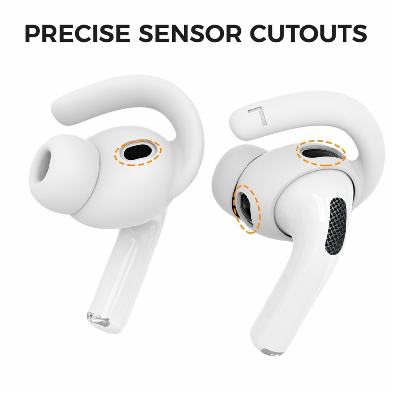 Sklisikre ørepropper i silikon til AirPods Pro 3 – Gjennomsiktig