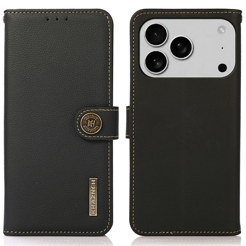 KHAZNEH Leather Phone Wallet Case for iPhone 18 Pro / 17 Pro