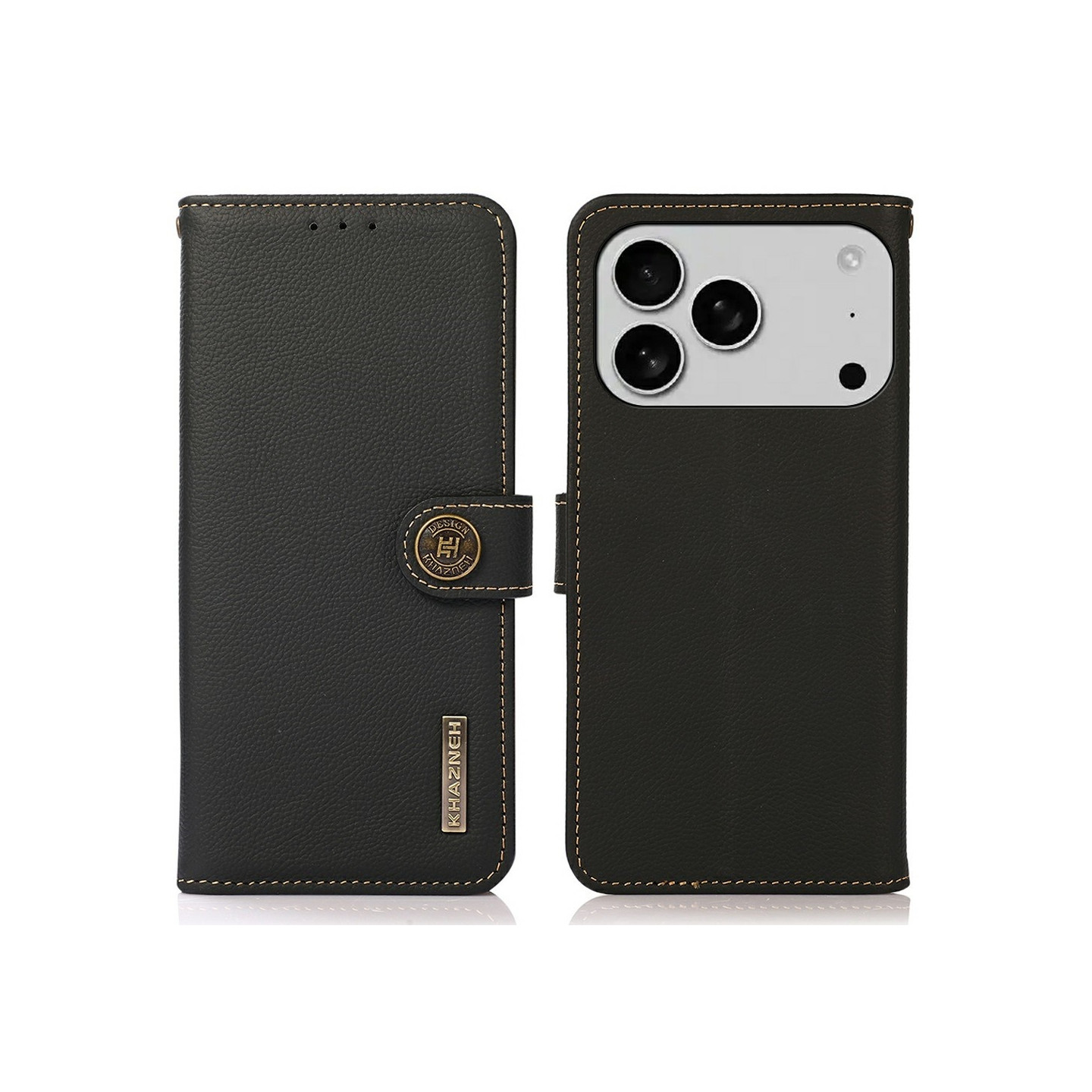 KHAZNEH Leather Phone Wallet Case for iPhone 18 Pro / 17 Pro