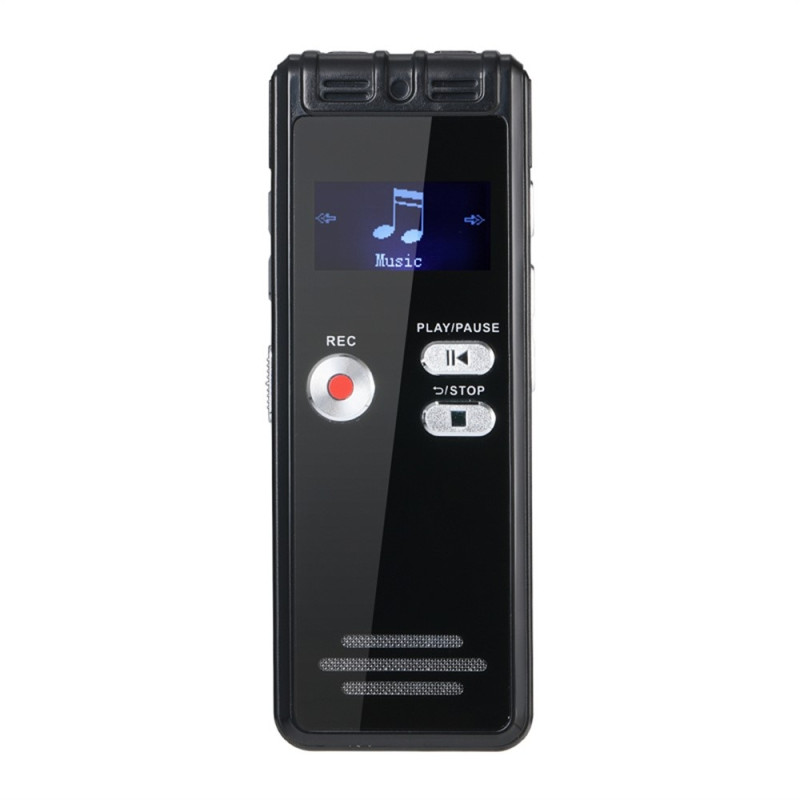 Dictaphone, digital voice recorder, LCD screen, MP3 player, no internal memory
