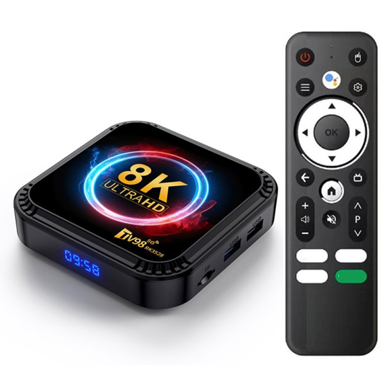 RK3528 TV Box 4+32 GB Android 8K Ultra HD, 5G Wi-Fi, Bluetooth, media player