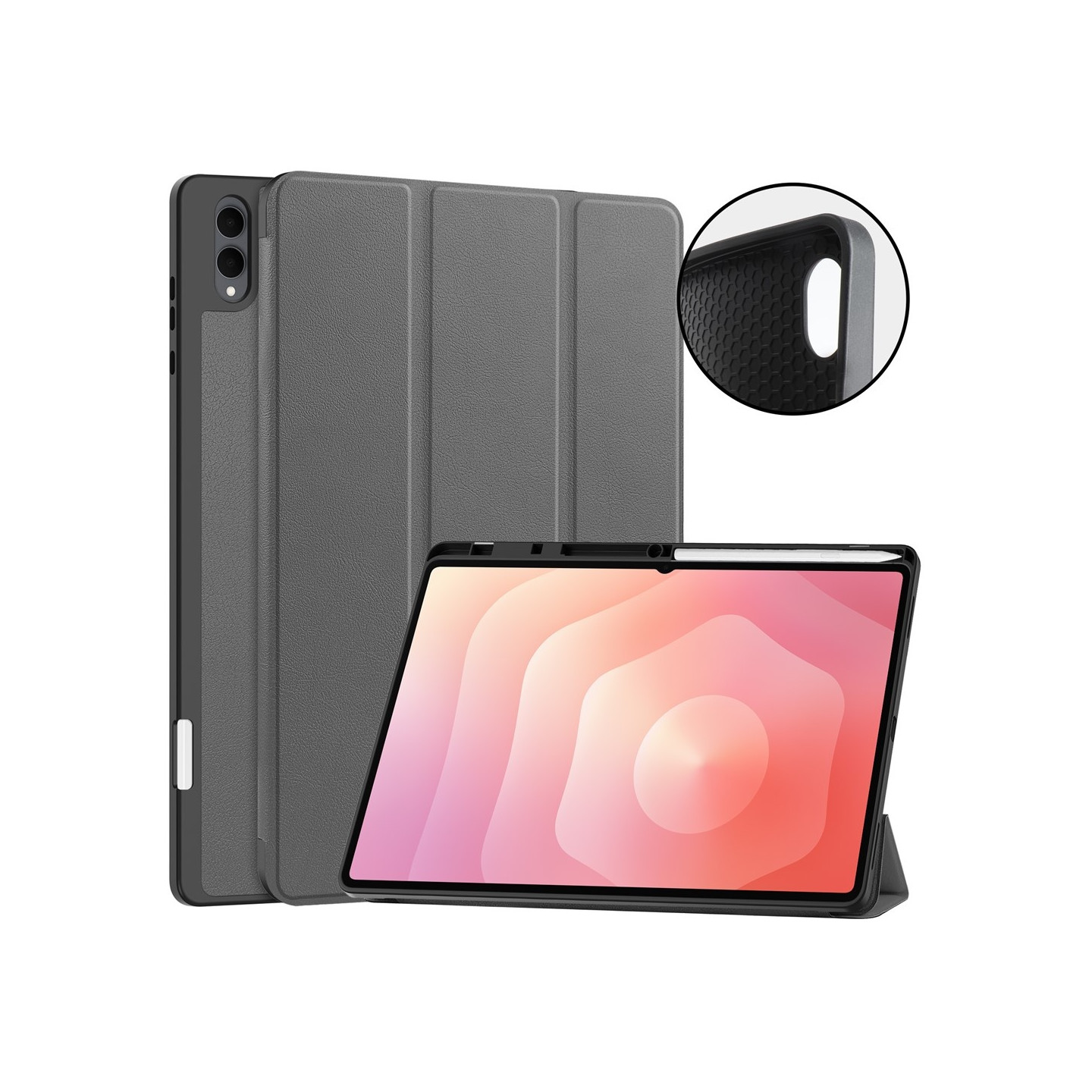 Til Samsung Galaxy Tab S12 Ultra Tri-Fold nettbrettdeksel med pennholder
