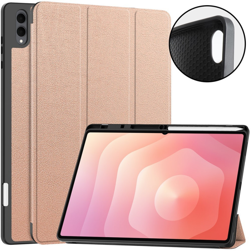 For Samsung Galaxy Tab S12 Ultra Tri-Fold Stand Tablet Case with Pen Slot