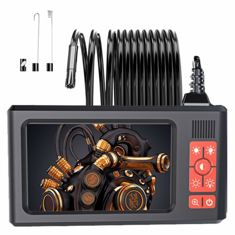 Borescope/Endoscope, 10 m cable, 5.5 mm single lens, IP67 rating, 6 LED lights