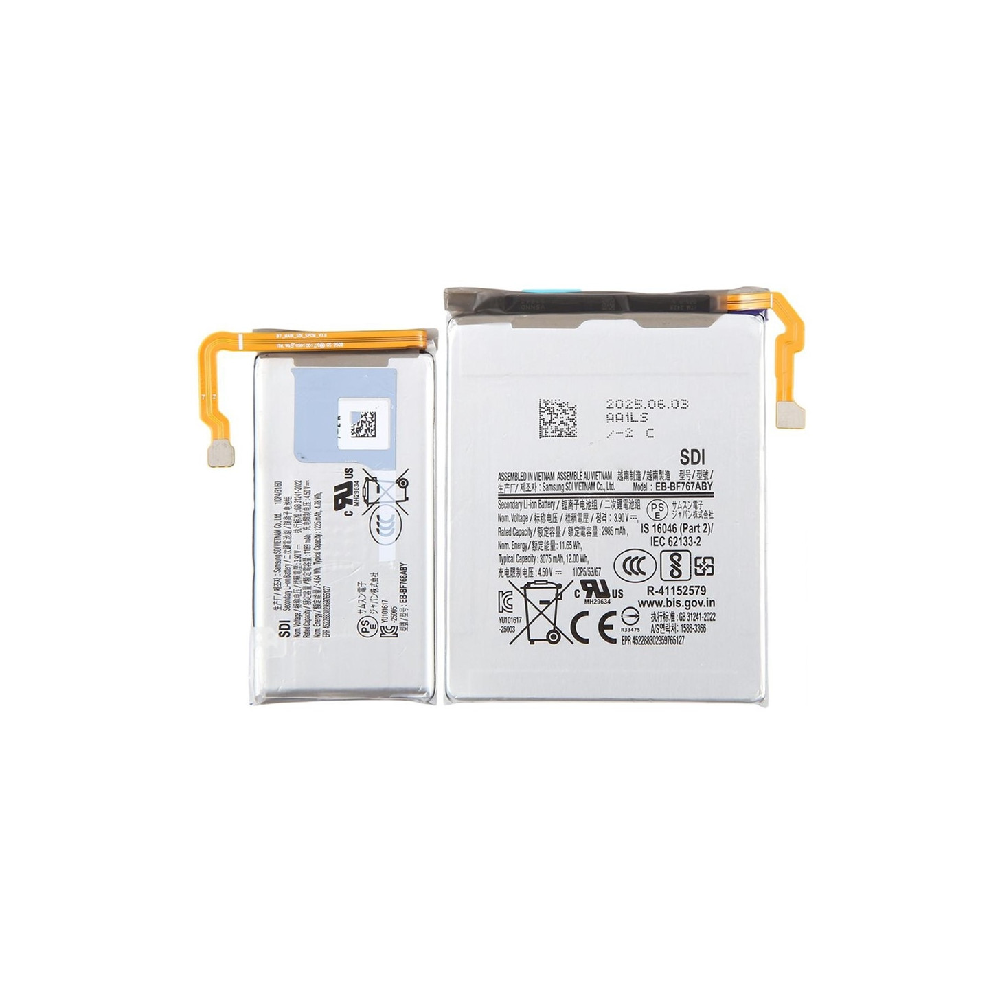 Akku Samsung Galaxy Z Flip7 5G 3.90V 4174mAh EB-BF766ABY + EB-BF767ABY