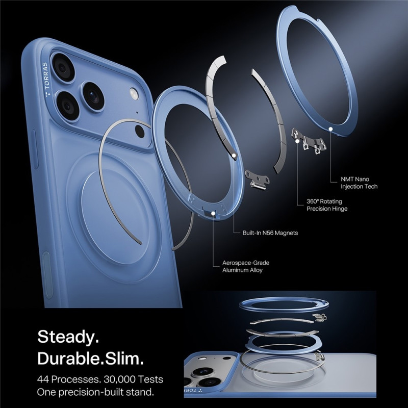 TORRAS Ostand Magnetisk telefoncover til iPhone 18 Pro Max / 17 Pro Max