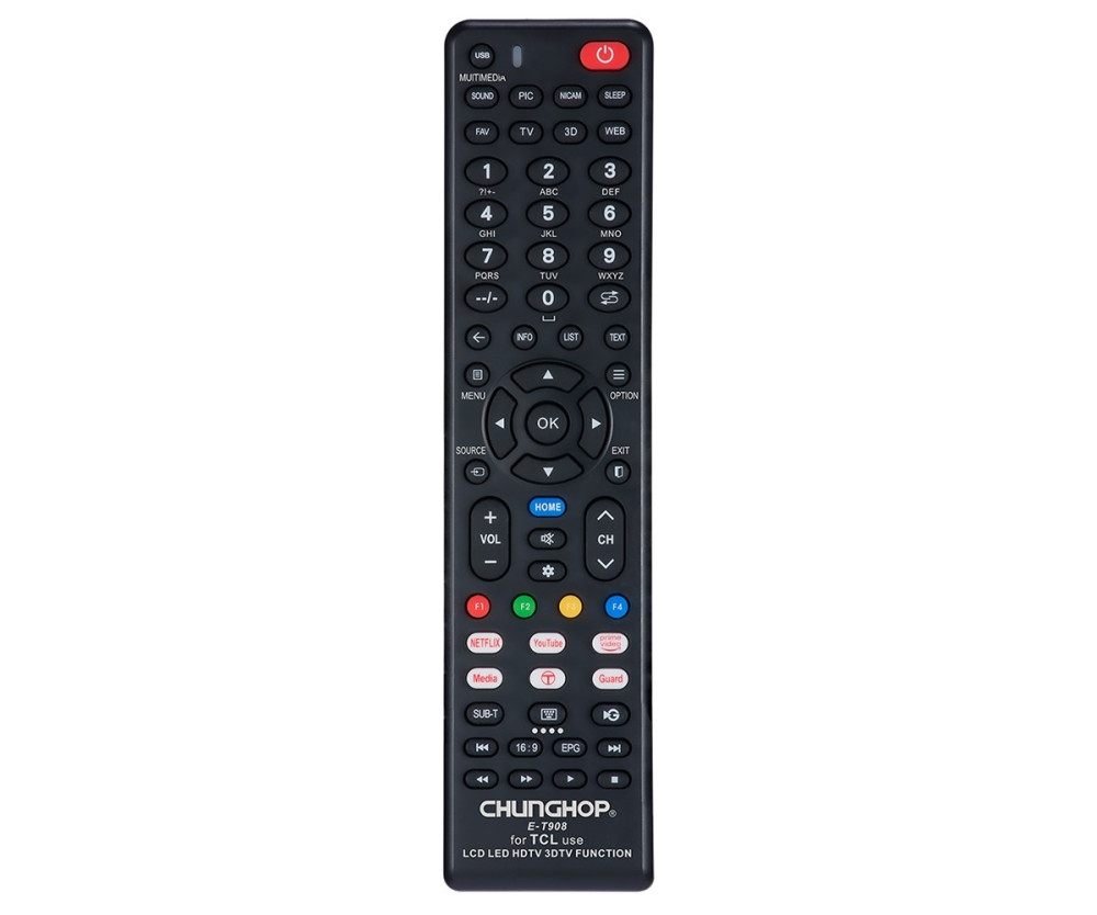TV fjärrkontroll CHUNGHOP Ersättning för E-T908 För TCL TV